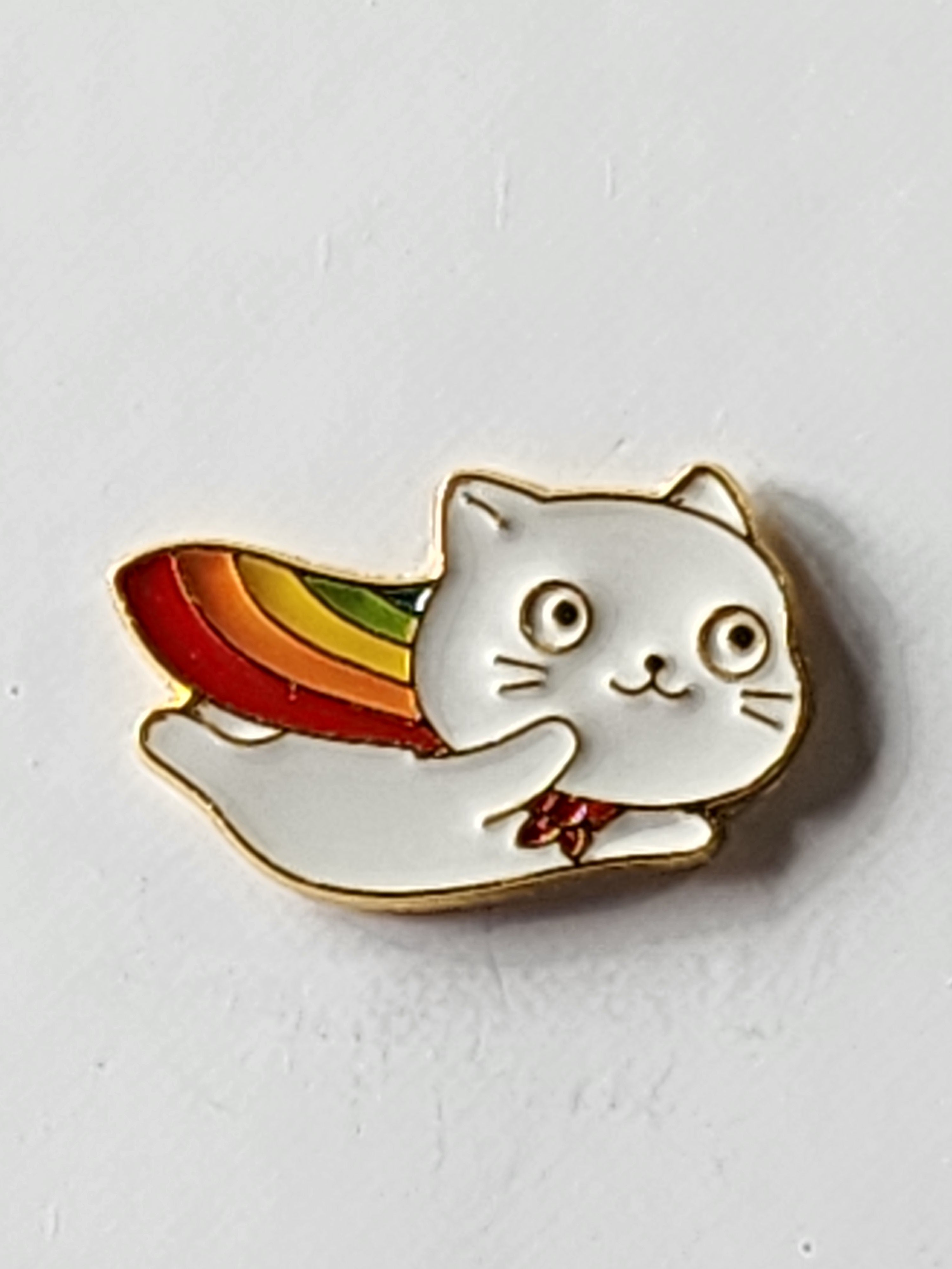 Flying Pride Cat Enamel Pin