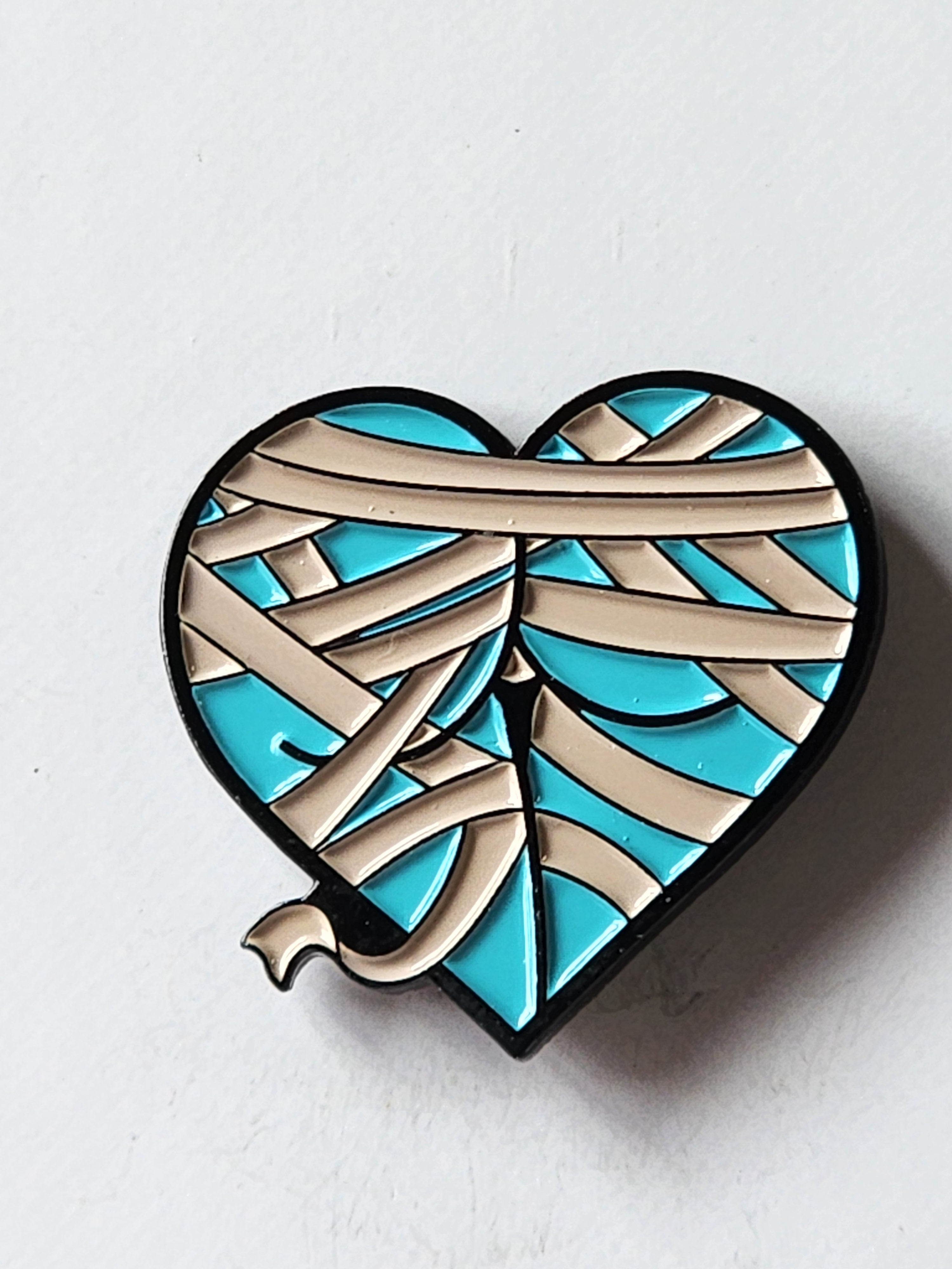 Heart Bottom Enamel Pins