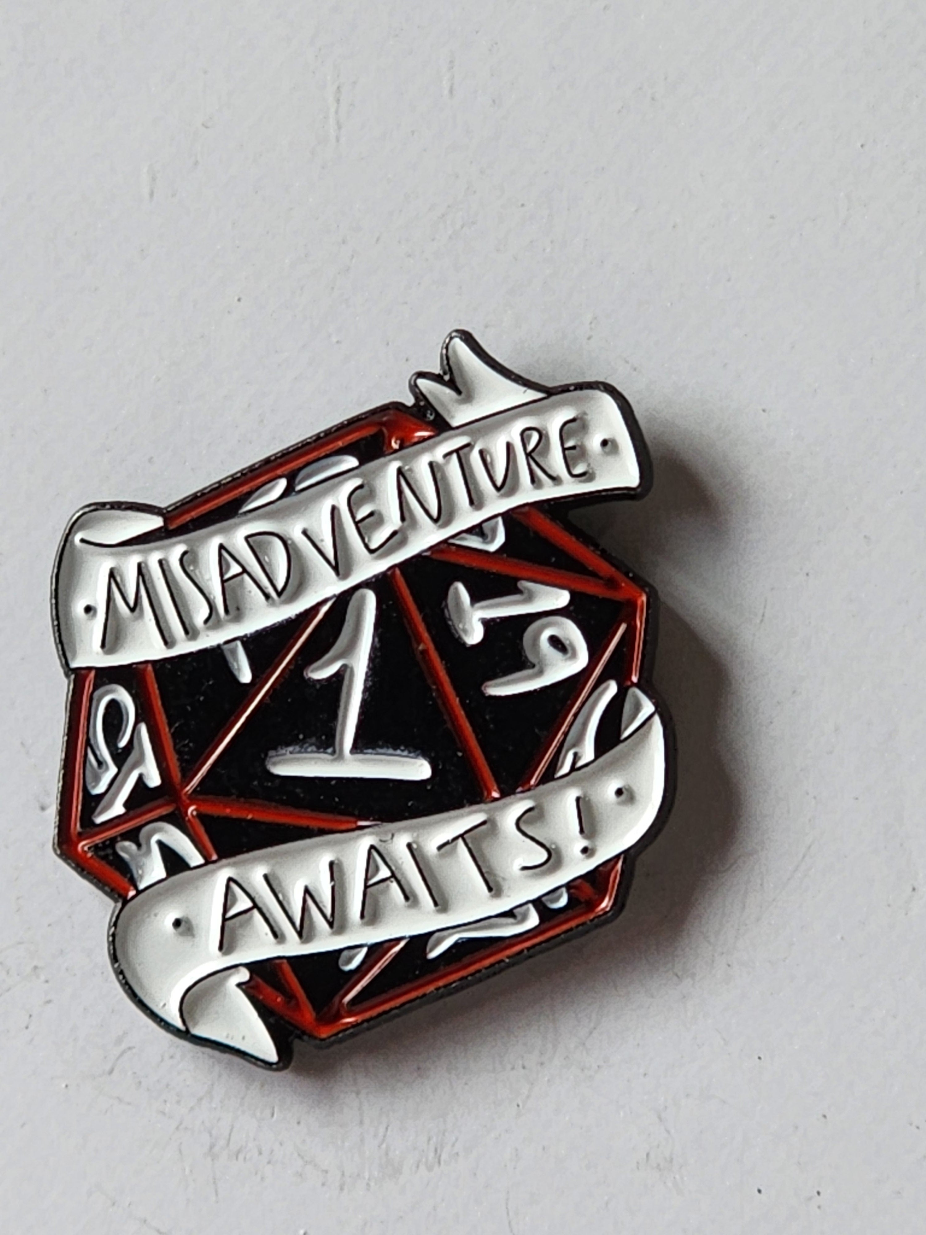 Misadventure Awaits Enamel Pin