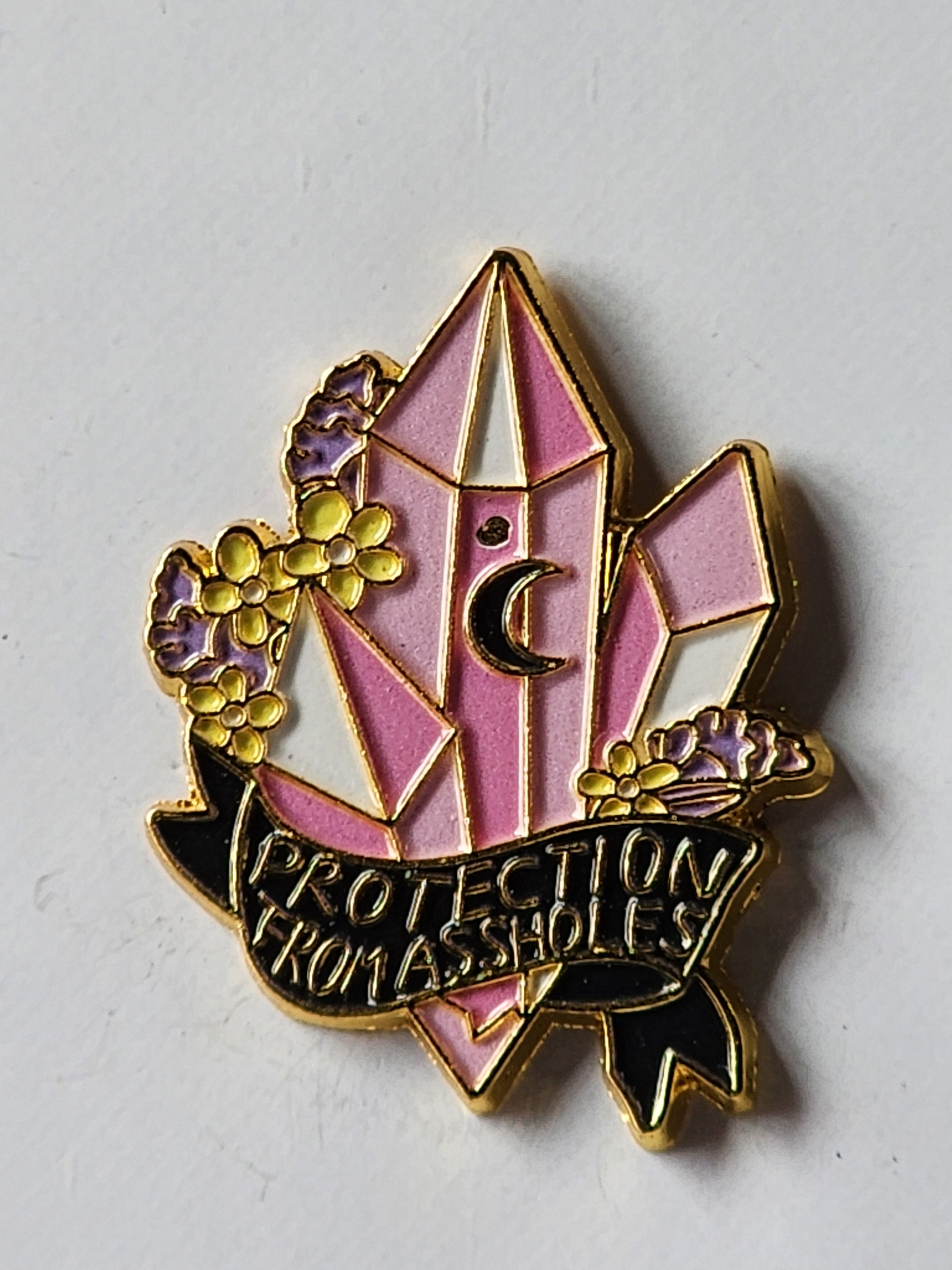 Protection from Assholes Enamel Pin