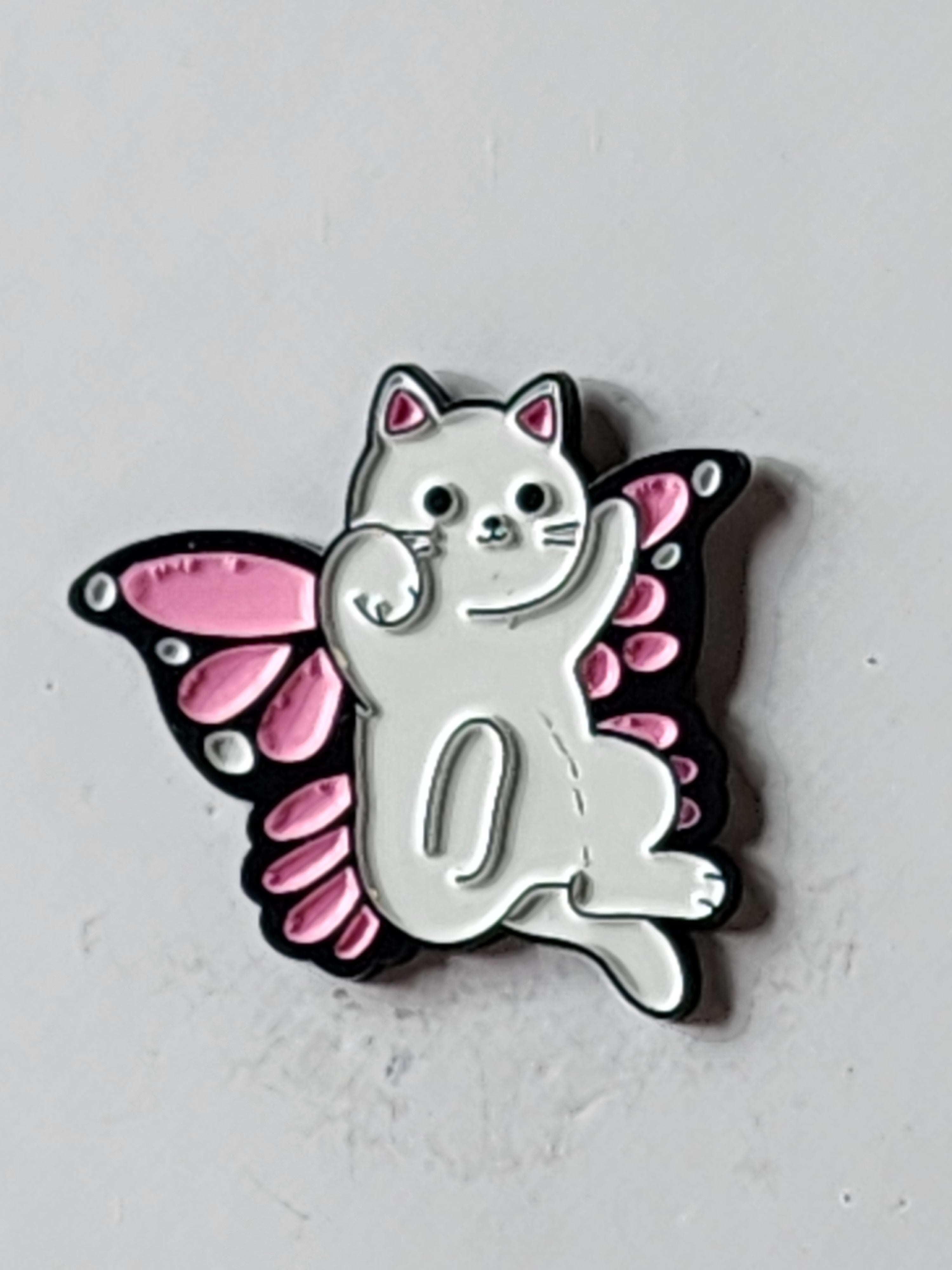 Cat with Wings Enamel Pin