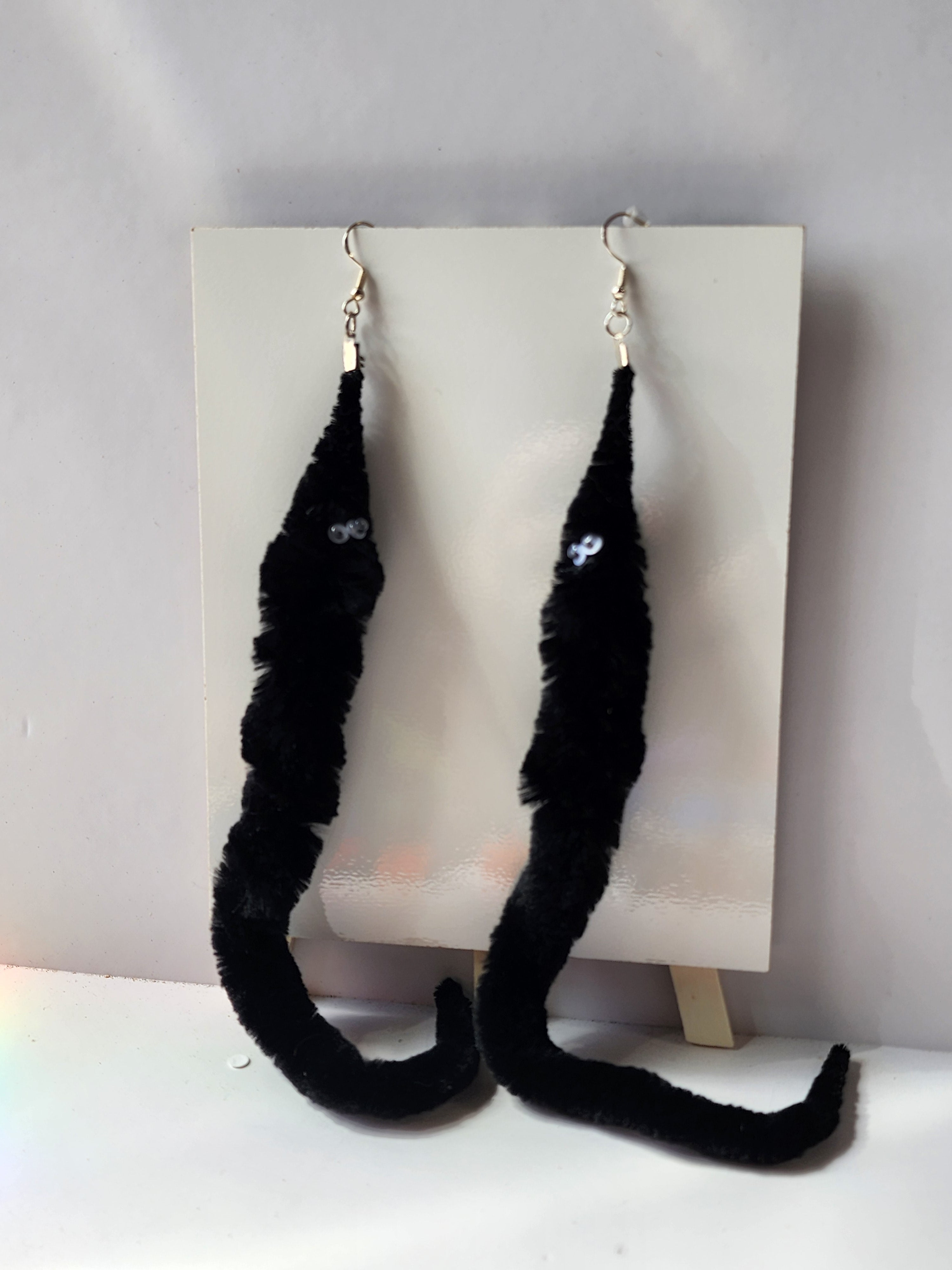 Fuzzy Worm Earrings