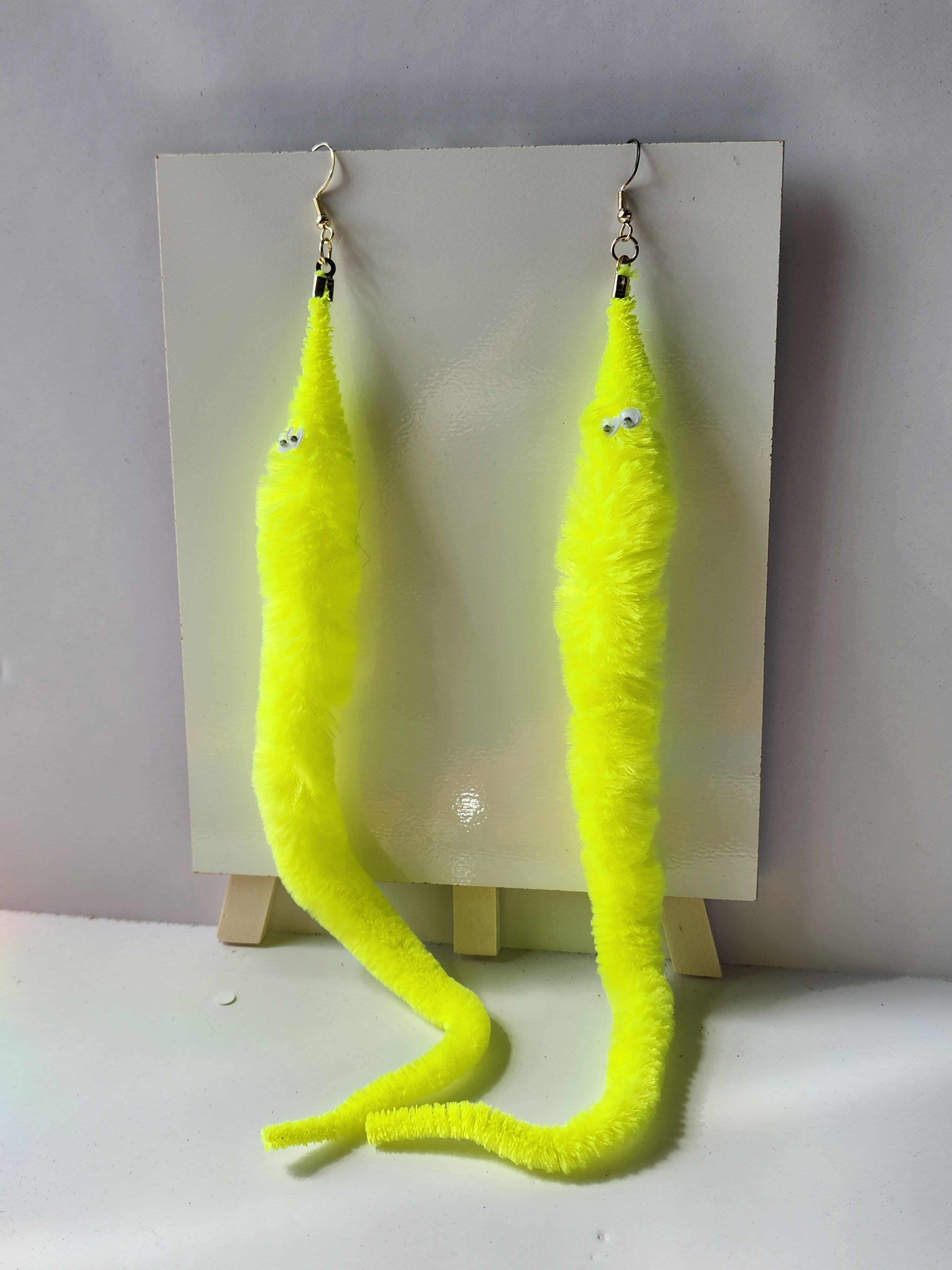 Fuzzy Worm Earrings