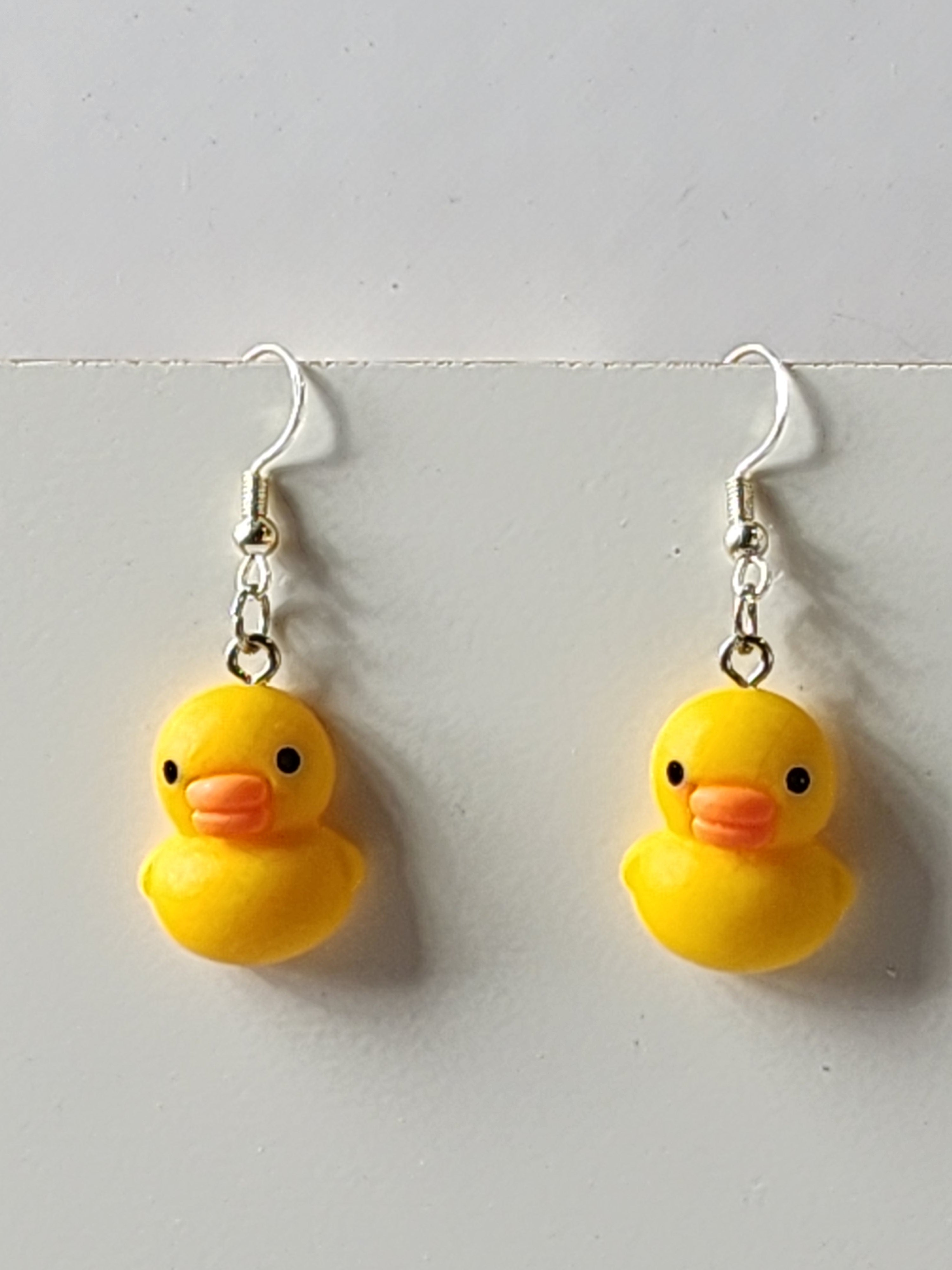 Yellow Duck Earrings