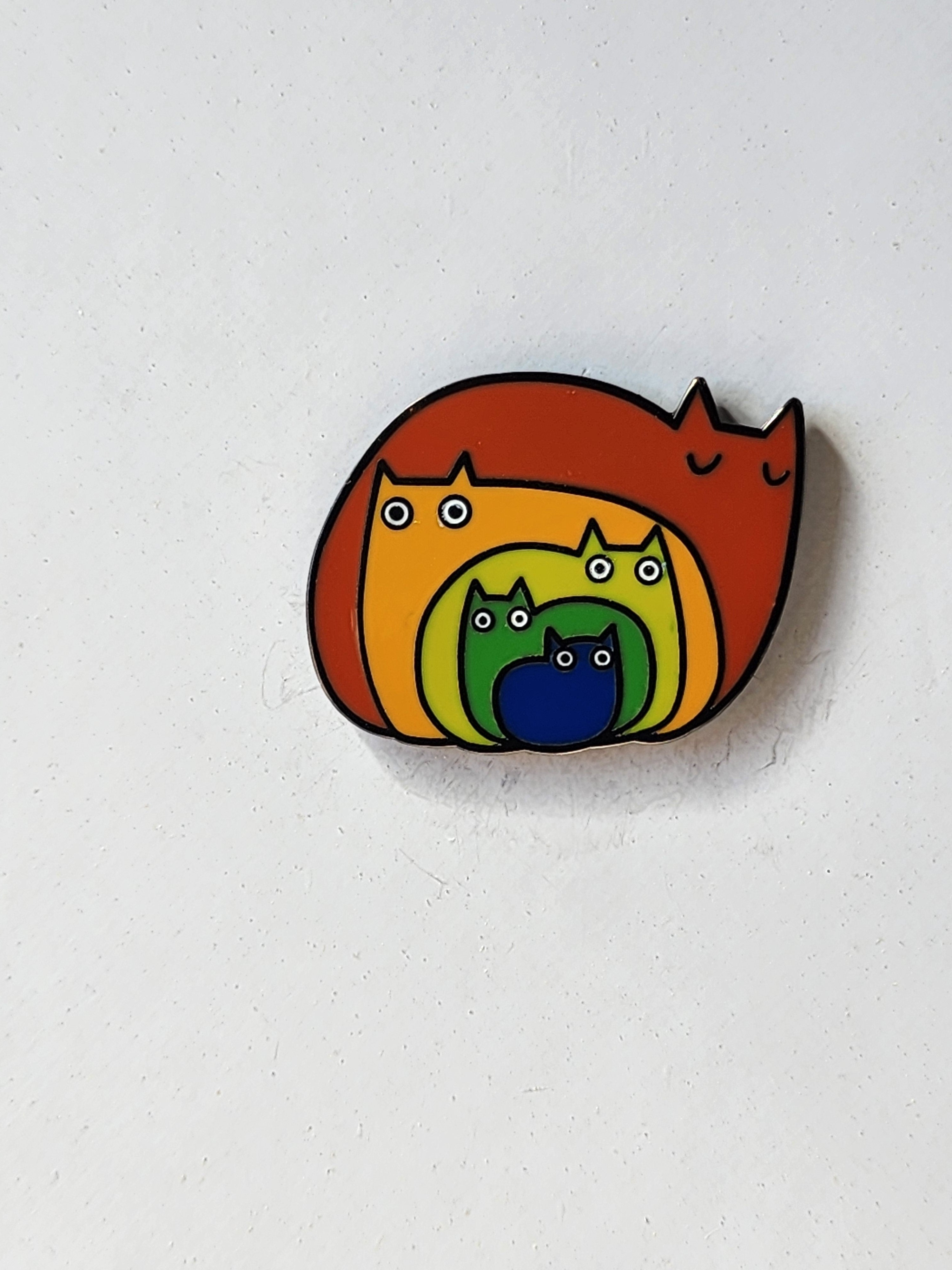Rainbow Cat Enamel Pin